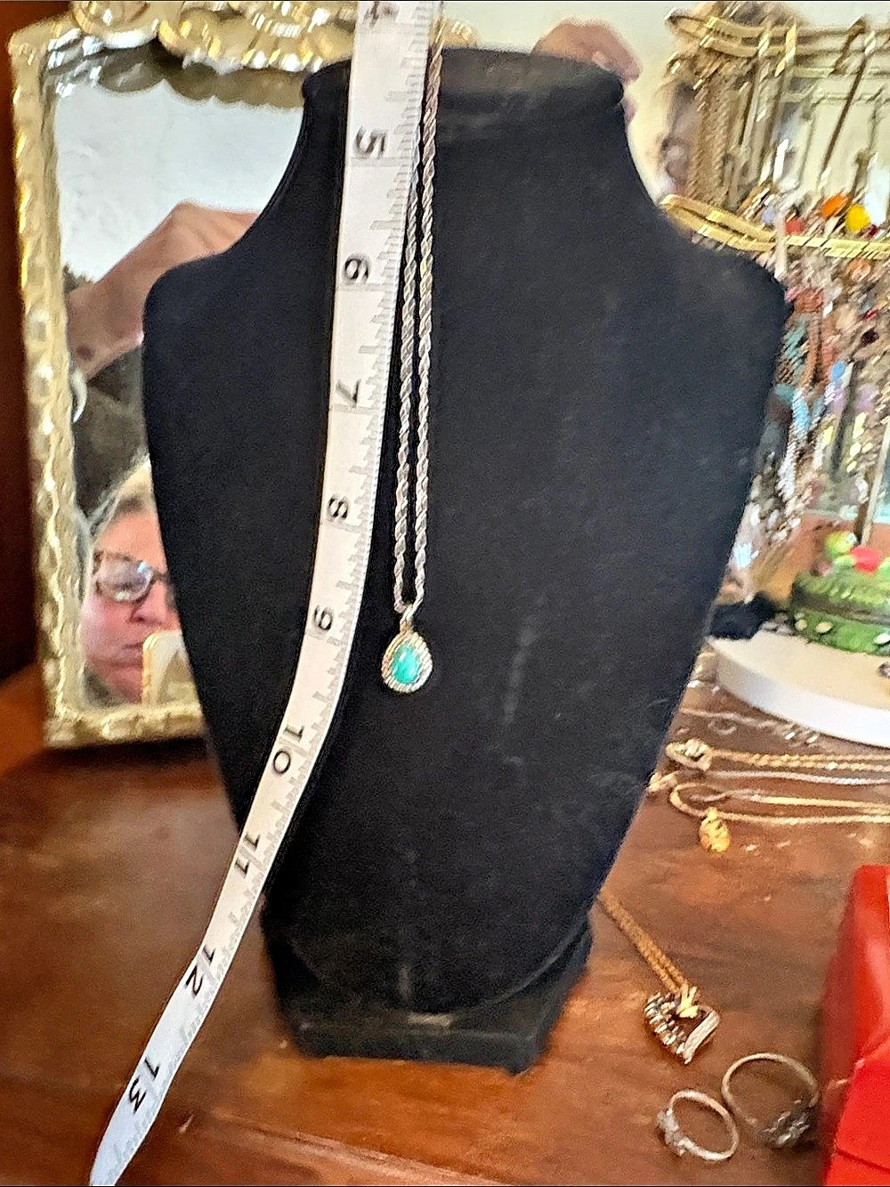 Sterling Silver and turquoise Pendant Necklace - Picture 4 of 8
